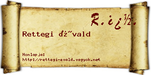 Rettegi Évald névjegykártya